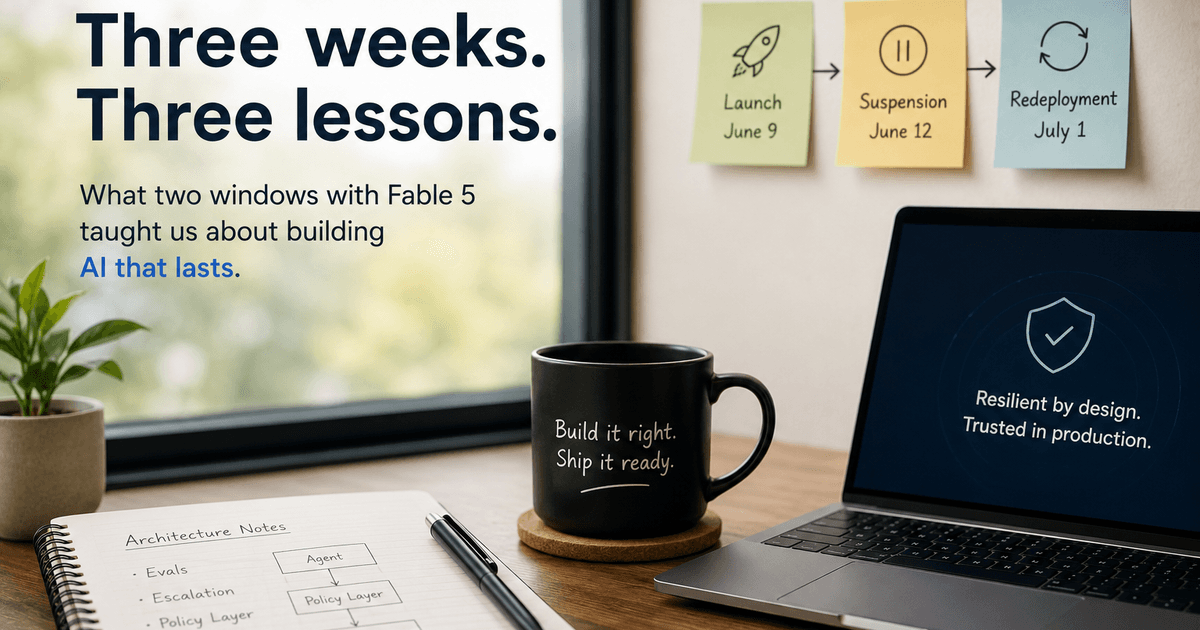 What Fable 5 taught us in three weeks.